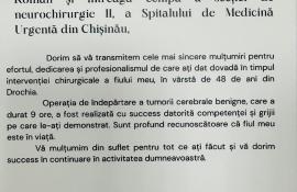 Salvat cu succes de tumoare gigantă bifrontală